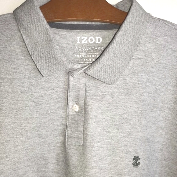 Izod Men's Advantage Performance Stretch Gray 2XL XXL Cotton/Polyester - Picture 2 of 5